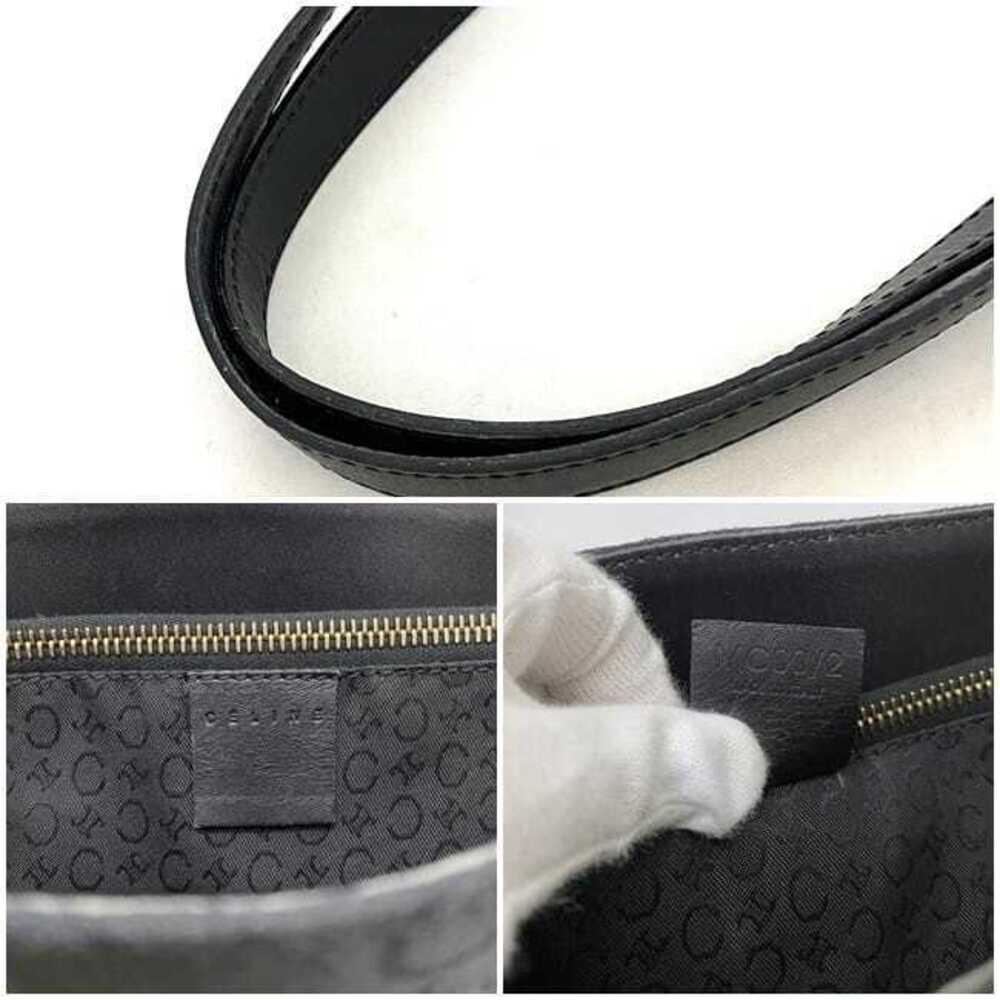 Celine Tote Bag Black Gold Macadam Canvas Leather Logo CC Shoulder All over - Picture 9 of 10